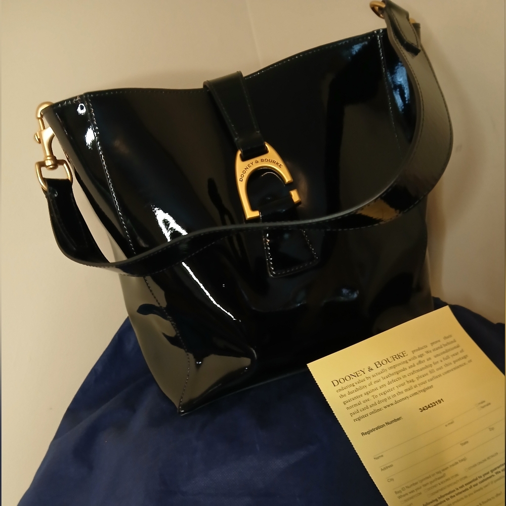 Black Patent Leather Women's Bag